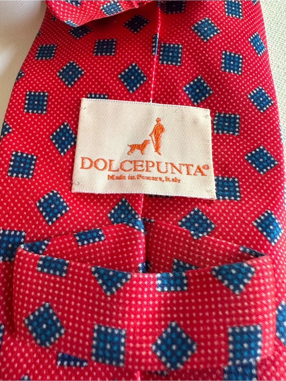 Italian Dolcepunta silk tie